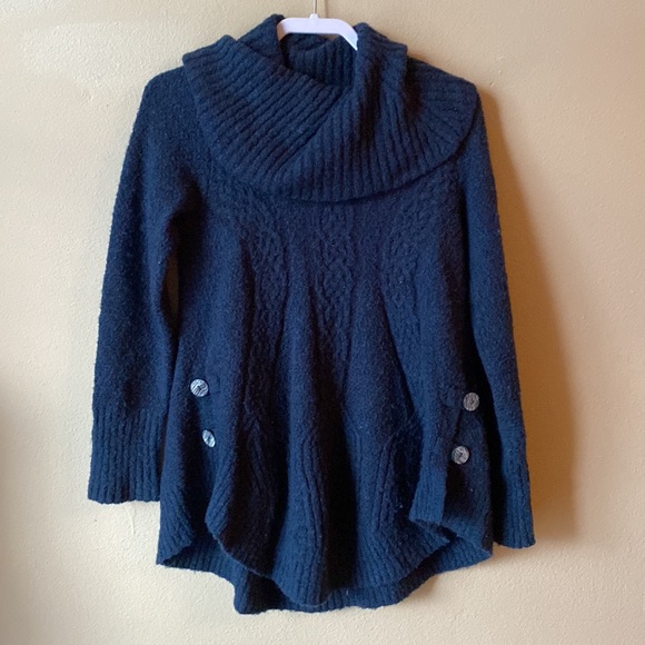 Angel of the North (Anthro) wool blend cowl neck sweater with button sides XS - Picture 6 of 16